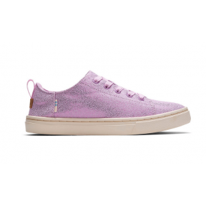 TOMS Kids Lenny Elastic Girl's Shoes Lavender Iridescent Droplets - Size 3.5 (22.5cm)